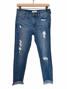 JBD Fringed Distressed Ankle Skinny Jeans - Size 28